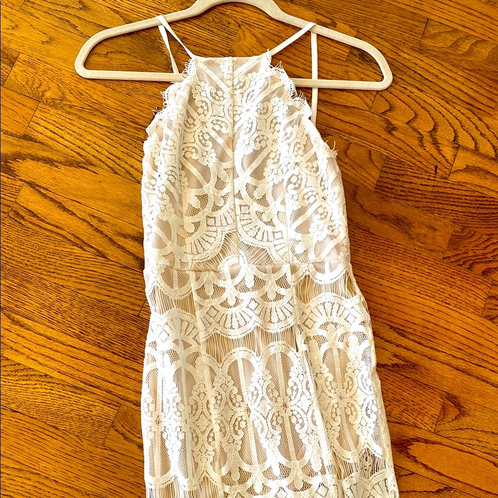 Elegant White Lace Dress